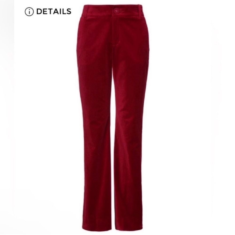 CAbi Limited Edition Red Velvet Flare Pants Sz 10 Dark Romantic Dressy Burgundy